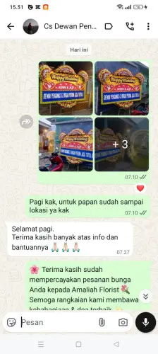 Testimonial Papan Bunga Pernikahan rancaekek wetan