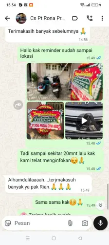 Testimonial Papan Bunga rancaekek wetan